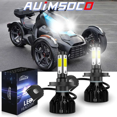 4 Sides For Can-Am Outlander Max 400 500 570 650 800R DS450 Led Headlight Bulbs - Image 1 of 4