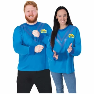 Blue Wiggle Anthony Evie The Wiggles Adult Unisex Mens Costume Shirt Top - Picture 1 of 2