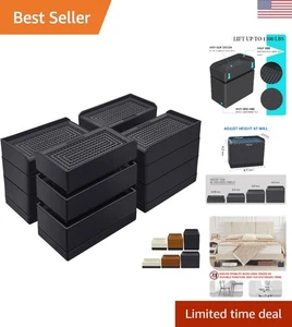Elevadores de muebles de 4 pulgadas - Elevadores de altura ajustables para soporte de sofá y cama - Imagen 1 de 9