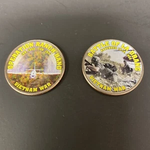 Vietnamkrieg Münzsammlung coloriert Half Dollar JFK Mystic Stamp Lot 2 - Bild 1 von 5