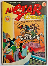 ALL STAR COMICS #24 VG 4.0 DC 1945 HITLER COVER 1ST WILDCAT COVER MR TERRIFIC