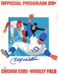 Billy Williams JSA Signed 1974 Chicago Cubs Program Cardinals Last Cubs Home - Picture 1 of 2