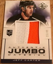 2012-13 Limited Jumbo Materials Prime Jeff Carter JJ-JC #’d 15/49