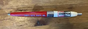 Vintage 1970s Champion Spark Plugs Craig Co Tom’s Auto Parts Ad Pen-Needs Refill - Picture 1 of 4
