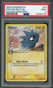 Pokemon PSA 9 Mint EX Dragon Frontiers Reverse Holo Pupitar 59/101 (MD) - Picture 1 of 2