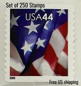 US Flag 2009 USA 44 Cent Postage Stamps Set of 250 - Picture 1 of 3