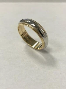 Tiffany &Co. Milgrain Mens band 6mm in 18K&PT - Picture 1 of 2