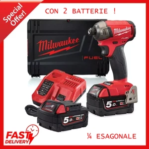 Milwaukee AVVITATORE AD IMPULSI ¼″ esagonale Fuel M18 FQUID-502x con 2 batterie - Foto 1 di 3