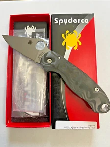 Spyderco Para 3 - S45VN Steel - Flytanium Black Dunes Carbon Fiber Scales - New - Picture 1 of 9