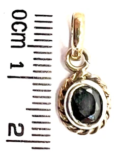 925 St. Silver Pendant Studded with Oval Shape Blue Sapphire - Picture 1 of 6