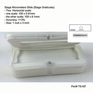 Azzota® 2 in 1 Stufen Mikrometer Objektträger (Stufengitter), horizontal, 1 mm - Bild 1 von 3