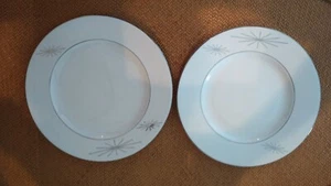 2 Syracuse China MCM POLARIS Atomic Starburst 10.25" dinner plates - Picture 1 of 9