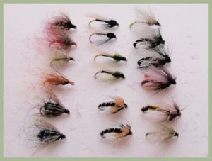 Emerger and Bobs Bits moscas, paquete de 18 moscas trucha para pesca con mosca - Imagen 1 de 1