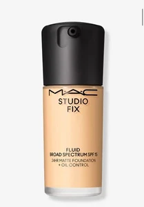 MAC STUDIO FIX FLUID BROAD SPECTRUM SPF 15 24HR MATTE FOUNDATION 1 OZ PICK SHADE - Picture 1 of 8