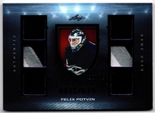 2022-23 ITG Leaf In The Game Used Gear Purple Foil FELIX POTVIN GUG-12 /35 Leafs