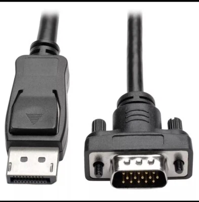 New Tripp Lite Displayport 1.2 Vga Active Adapter Male - Male 1080p 1920x1200 3' - Image 1 of 3