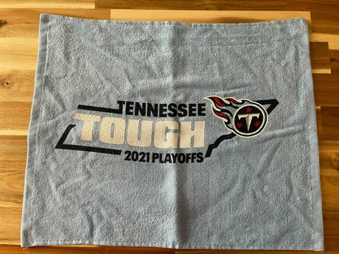 NEW Tennessee Titans 'Tennessee Tough' 2021 Playoffs Rally Towel Titan Blue NFL Cover