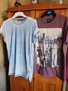 Paquete de 2 camisetas informales para hombre talla S Burton y Topman - Imagen 1 de 3