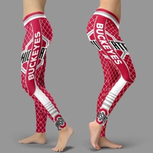 Ohio State Buckeyes High Waist Damen Leggings Yogahose XS-4XL - Bild 1 von 2