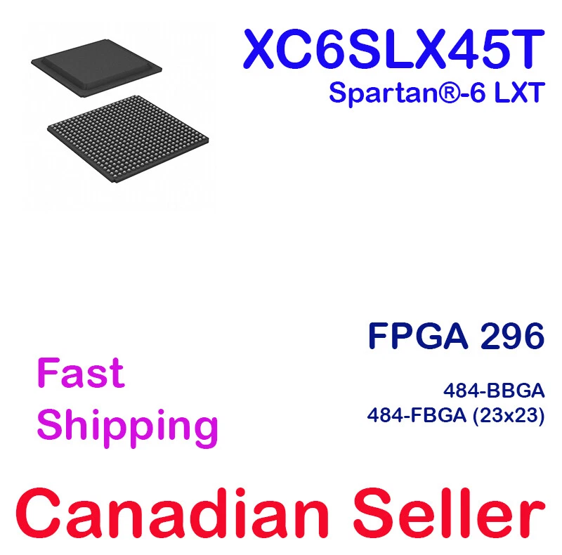 XC6SLX45T Field Programmable Gate Array FPGA XILINX Spartan-6 484-FBGA BGA AMD - Image 1 of 1