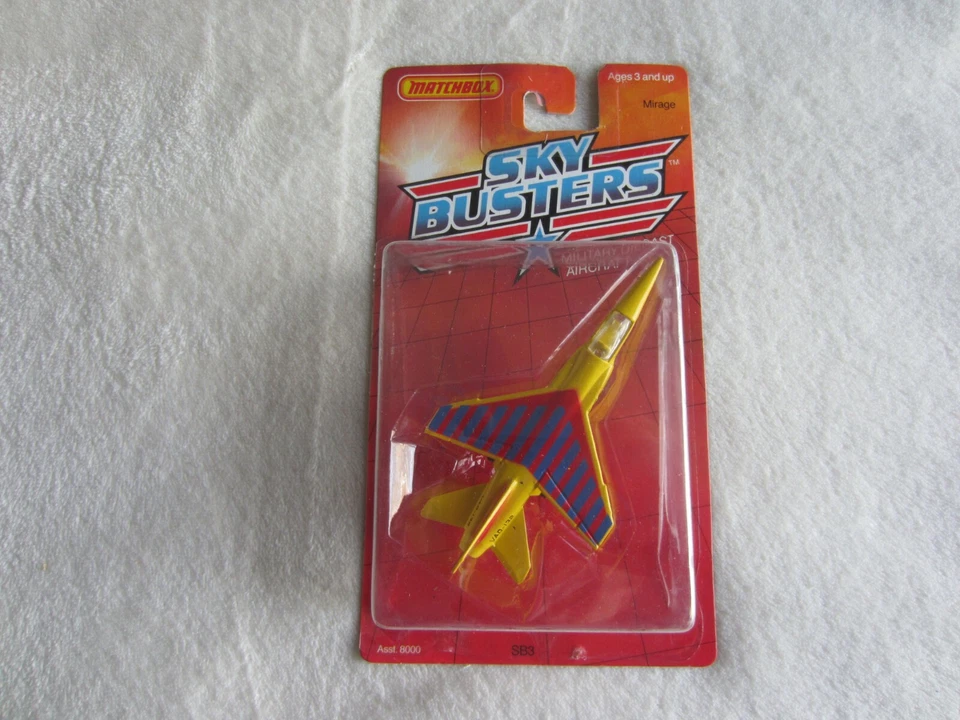 (2) 1989 Matchbox Sky Busters Military Jets Harrier & Mirage
