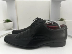 MEDEN MENS BLACK LEATHER LACE UP FORMAL SMART SHOES UK SIZE 9 EUR 43 K96 - Picture 1 of 8
