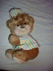 Vintage Fisher Price 1985 Teddy Beddy Bear Bedtime 11” Plush Sleepy Pajamas 1401