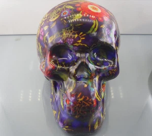 Flor 6,7" Cerámica Transfer Térmico Impresión Realista Calavera Cristal Curación 112 - Imagen 1 de 5