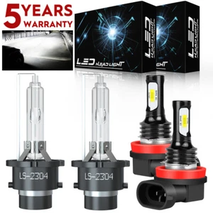 Faros HID de xenón altos/bajos + luz antiniebla 4 piezas bombillas para Infiniti M37 2011 2012 2013 - Imagen 1 de 13