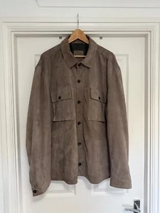Next Men’s Dark Stone Suede Shacket – Size 3XL - Picture 1 of 2