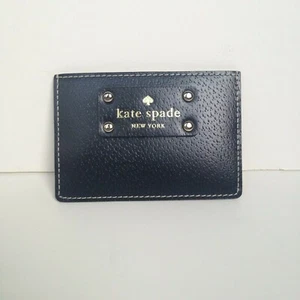 NEU Neu mit Etikett! Kate Spade schwarz Leder Geldbörse Kartenetui mehrere Fächer gepunktetes Futter - Bild 1 von 7