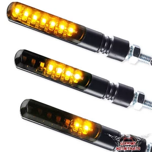 ToXx LED luz de marcha efecto marcha moto intermitente negro universal 12V homologado E - Imagen 1 de 2