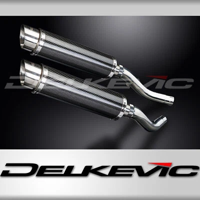 Kawasaki Z1000 2003-2006 Delkevic Slip On 14" Round Carbon Exhaust Muffler Kit - Image 1 of 4