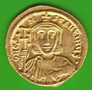 Coin Gold Byzanz Solidus 741-775 IN Xf-Bu Small Minting Weakness nswleipzig - Imagen 1 de 3