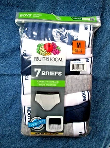 FRUIT OF LOOM Tag Free Briefs Set of 7 Pair, Boys Medium 10-12, NEW - Picture 1 of 6