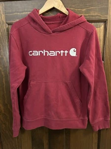Vintage Carhartt Hoodie Sweatshirt Youth Size XL  14/16 - Picture 1 of 3