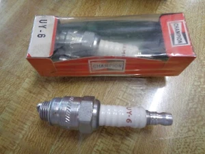 TWO (2) UY-6 GENUINE CHAMPION SPARK PLUGS COPPER CORE NOS - Picture 1 of 4