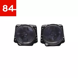 VW Golf 2 Scheinwerfer mit Lampenträger Standlicht H4 84-92 SCHWARZ SMOKE Tuning - Bild 1 von 4