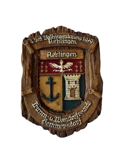 Volkswanderung Rehlingen Hike Walk Plaque Vintage Germany 1979 Eagle Castle - Picture 1 of 6