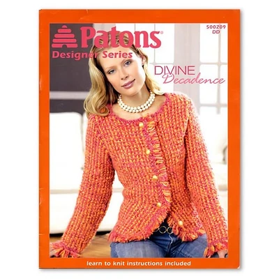 Patons Designer Series Divine Decadence, Knitting Patterns  $6.95, 057355274808 - Image 1 of 4
