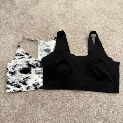 Paquete de sujetador sin costuras NO LIMITS talla L negro blanco tie dye cómodo Foto 1 de 4