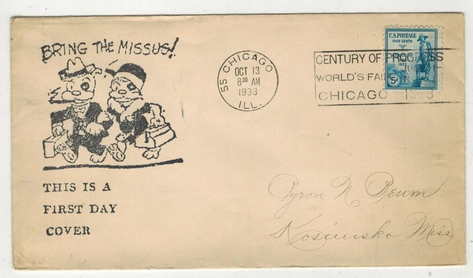 1933 POLISH THADDEUS KOSCIUSZKO 734 CHICAGO IL UNLISTED HUMOR BRING THE MISSUS - Image 1 of 1