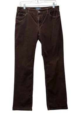 Chaps Denim Women’s Sz 8 Brown Corduroy Mid-Rise Straight Leg Pants - Image 1 of 4