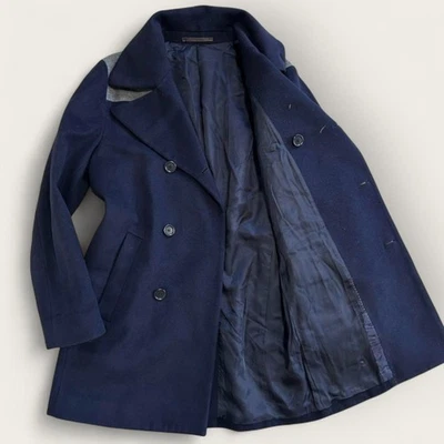 [Good Condition] PS Paul Smith Chester Pea coat Hood Wool Navy L - Image 1 of 4