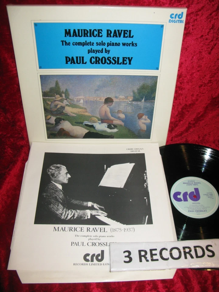 1983 UK NM 3 LP CRDD 1083/4/5 DIGITAL Paul Crossley (2), Maurice Ravel – The Com - Image 1 of 1
