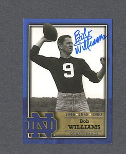 Bob Williams signed Notre Dame TK Legacy card