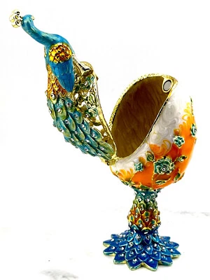 古董 Imperial Faberge 鸡蛋风格奥地利水晶钻石金色装饰 Fabergé — 第 1/4 张图片