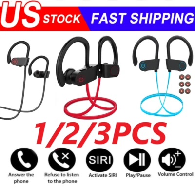 Waterproof Bluetooth 5.0 Earbuds Stereo Sport Wireless Headphones in Ear Headset - Image 1 of 4