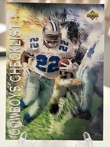 1993 Upper Deck Football # 73 Dallas Cowboys Checklist Unused Emmitt Smith - Picture 1 of 2