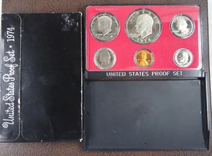 1974-S US Mint Proof Set 6 Coin Set OGP Original Government Packaging - Picture 1 of 4